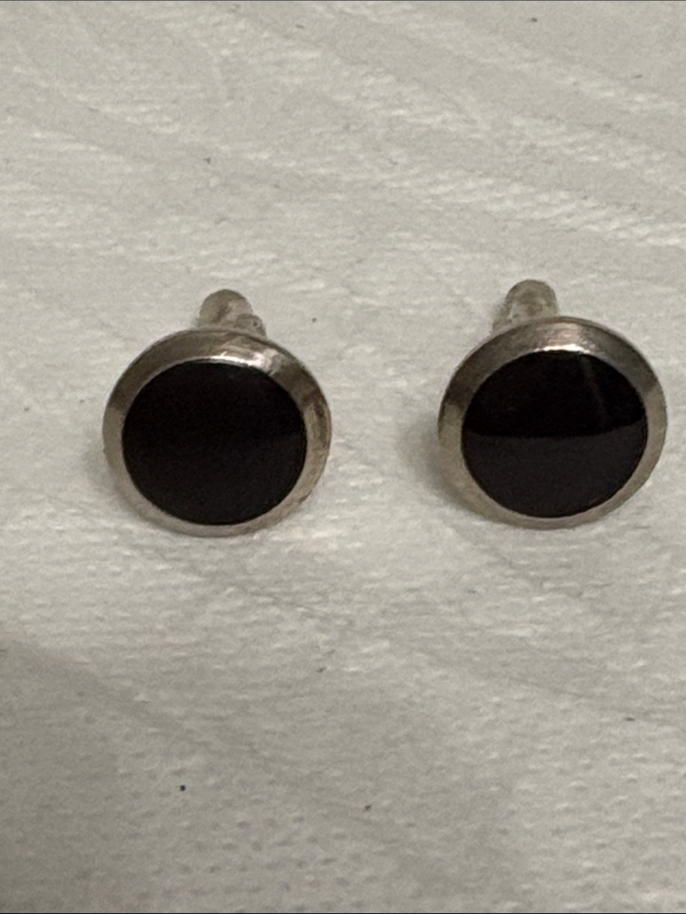Black Round Cufflinks
